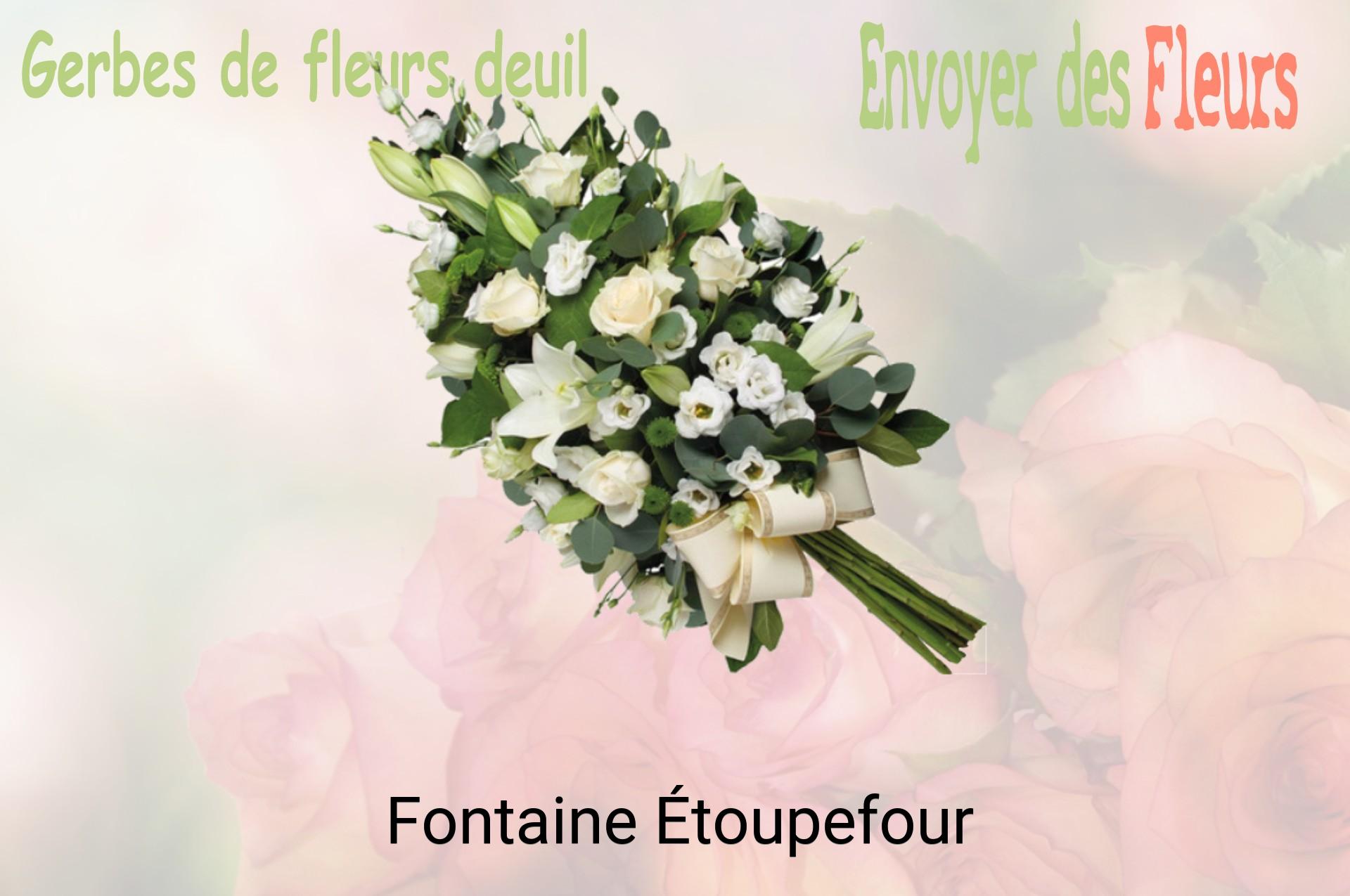 Gerbe de fleurs de deuil livrée à Fontaine-Étoupefour